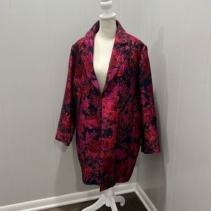 Chicos Floral Topper jacket size 3 (16-18)